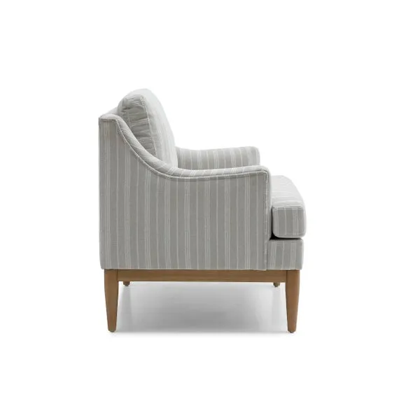Zella Natural Striped Chenille Occasional Chair 4