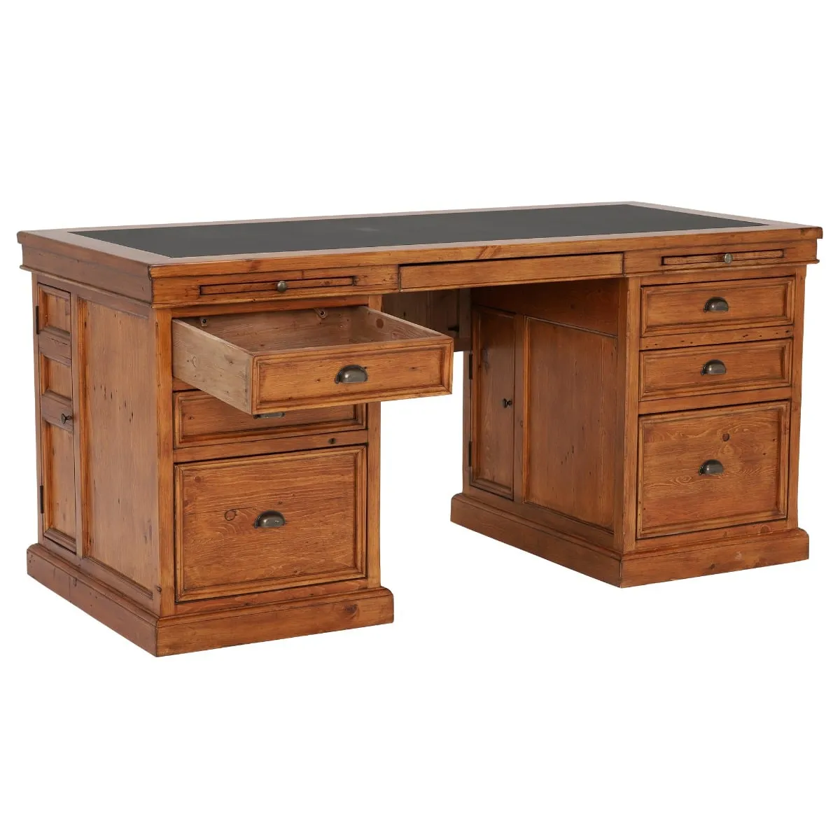 Villiers Double Pedestal Desk, Pine Wood | Barker & Stonehouse 5