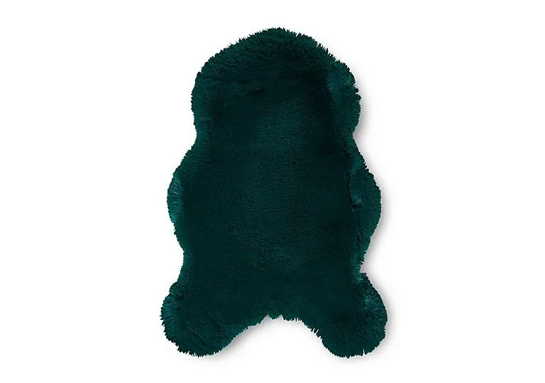 Teddy Single Sheepskin Rug - Jewel Green