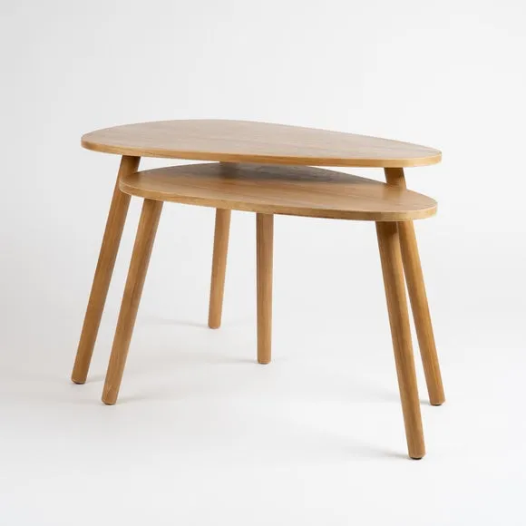 Set of 2 Oval Nesting Tables 3