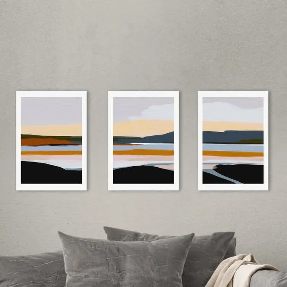 East End Prints Peaceful Calm of Evening Triptych Print Set by Ana Rut Bre 1