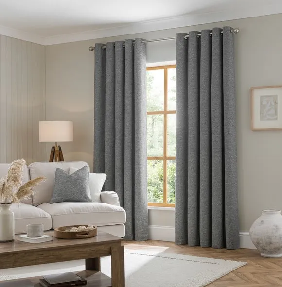 Sorrel Boucle Eyelet Curtains 2
