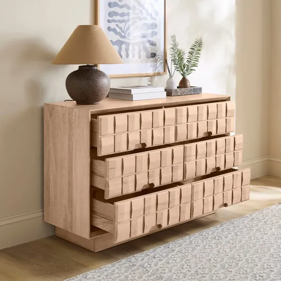 Etta 6 Drawer Chest, Mango Wood 2