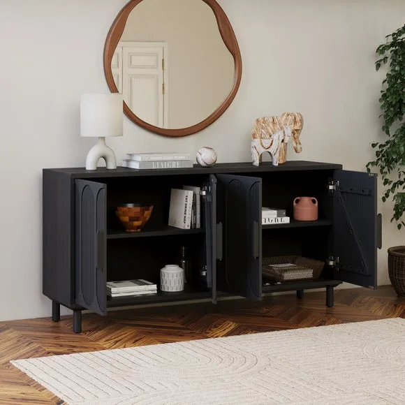 Khari 4 Door Large Sideboard, Mango Wood 3