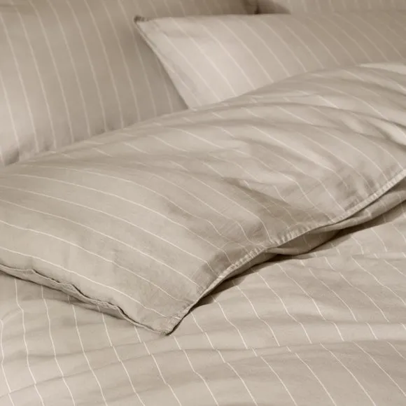 Yard Linear 100% Cotton Duvet Cover & Pillowcase Set 3