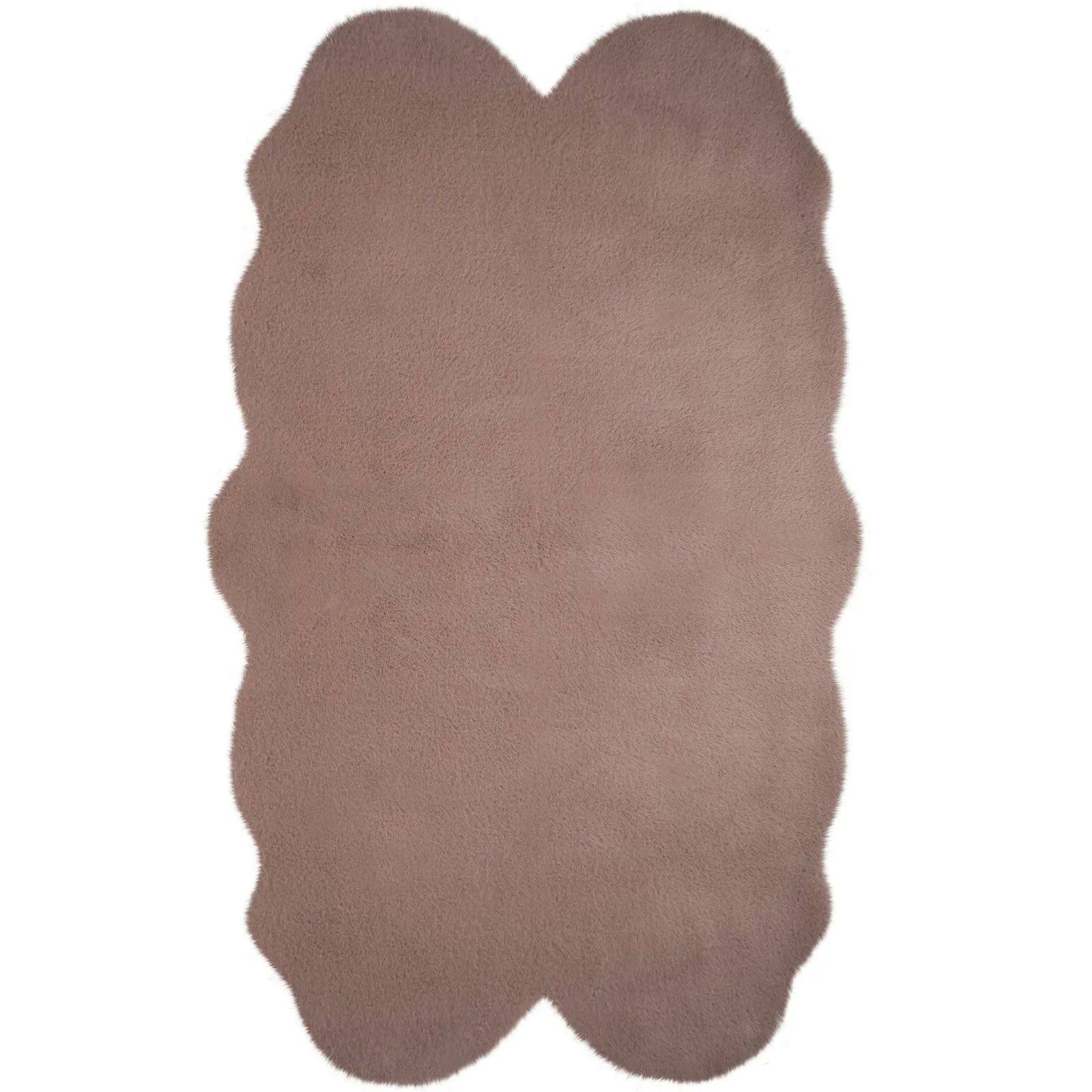 Supersoft Faux Fur Quad Rug Blush