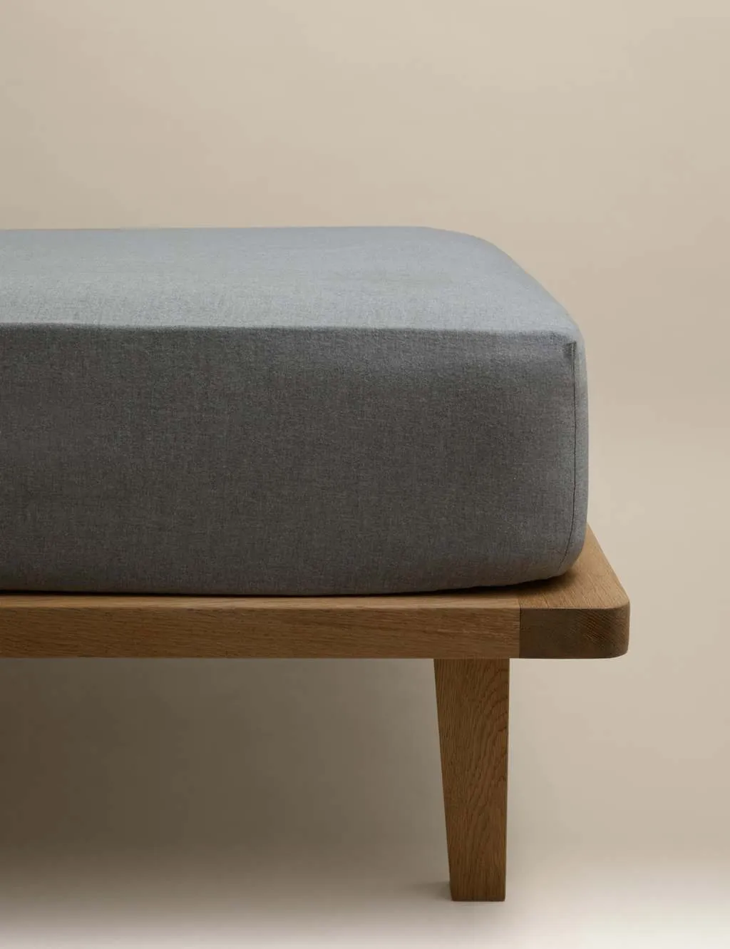 M&S Brushed Cotton Marl Deep Fitted Sheet Grey Marl