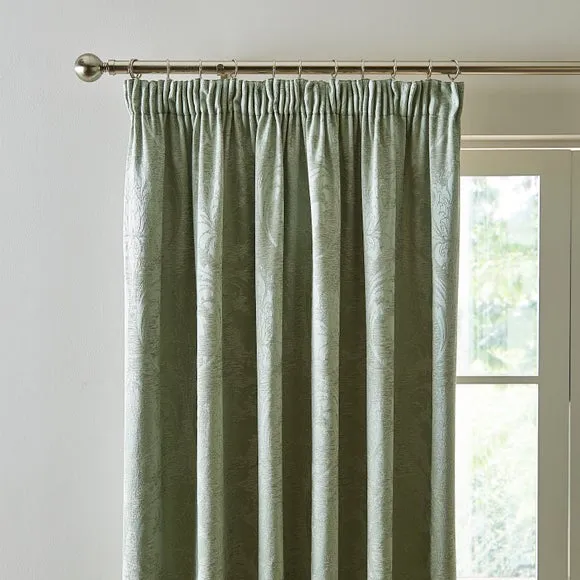 Zahra Chenille Jacquard Pencil Pleat Curtains 1