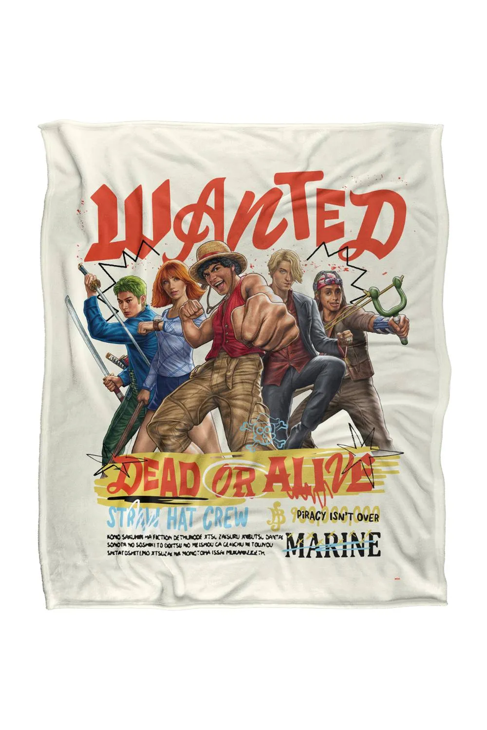One Piece Into The Grand Line Poster Soft Throw Blanket 152 X 127 Cm