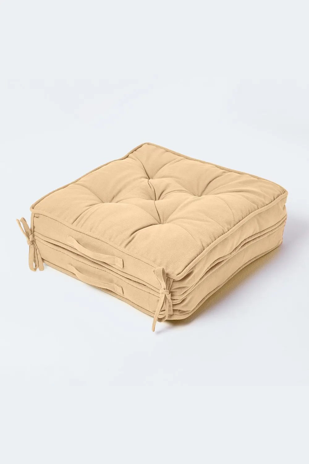 Homescapes Cotton Travel Support Booster Cushion in Taupe 2