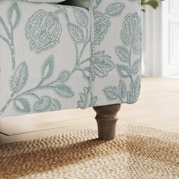 Flori Woven Floral Fabric Armchair 4