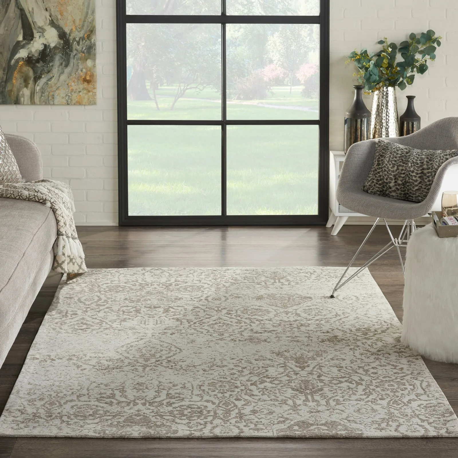 Damask 6 Rug Natural