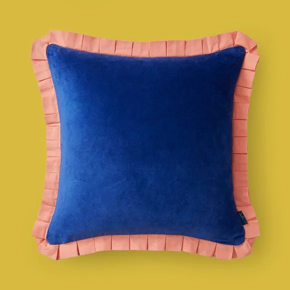 Sophie Robinson Velvet Box Pleat Square Cushion 2