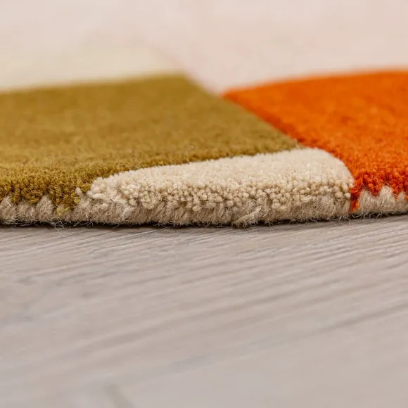 Jax Geometric Modern Wool Round Rug 4