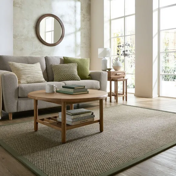 Sisal Look Border Easy Care Rug 1