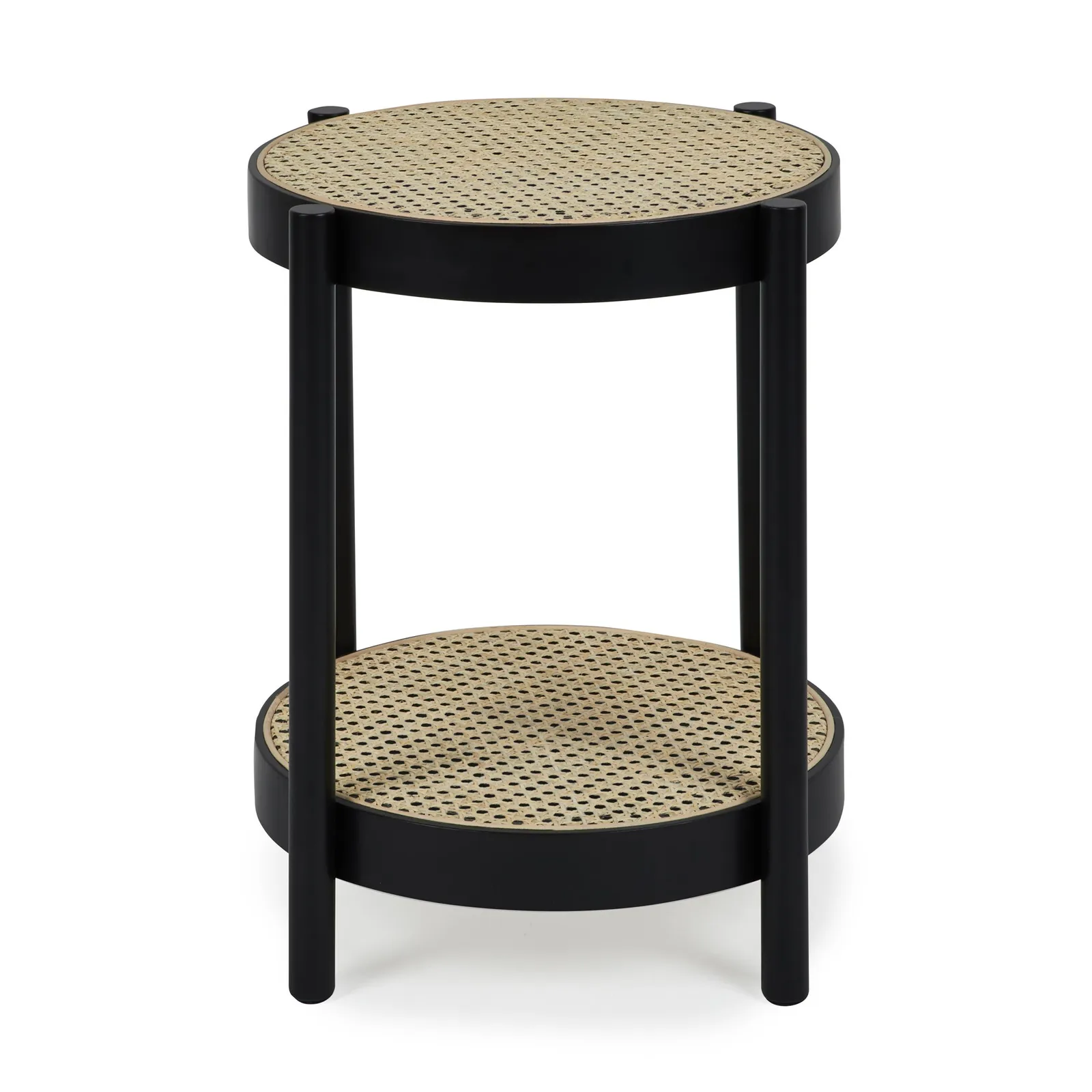 Cancun Round Side Table Black