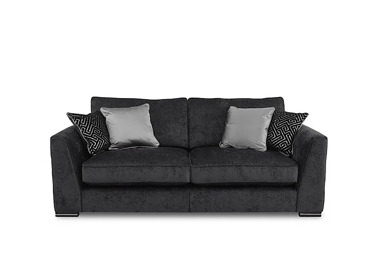 Bellissimo 3 Seater Split Frame Classic Back Sofa - Silver - Sofas and Armchairs - In Time for Christmas