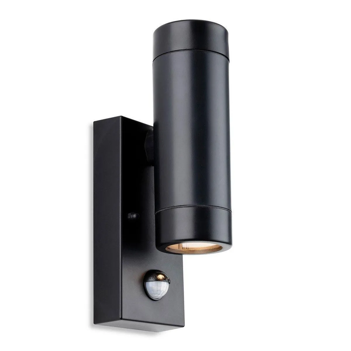 Netlighting Ravel Up Down Resin 2 Light Wall with PIR Black IP54