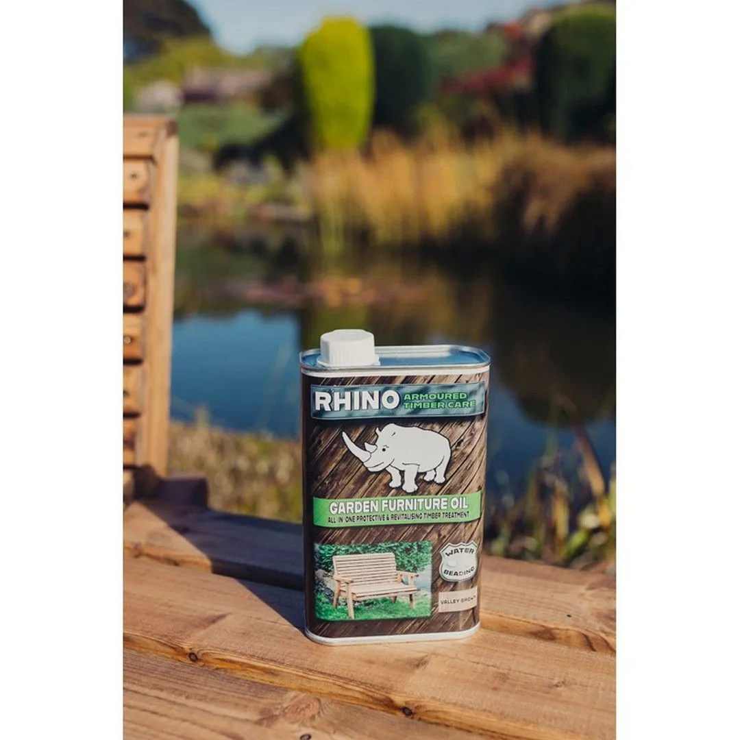 Churnet Valley Garden Furniture Ltd Rhino Valley Garden Furniture Timber Care 1L Tin - Brown