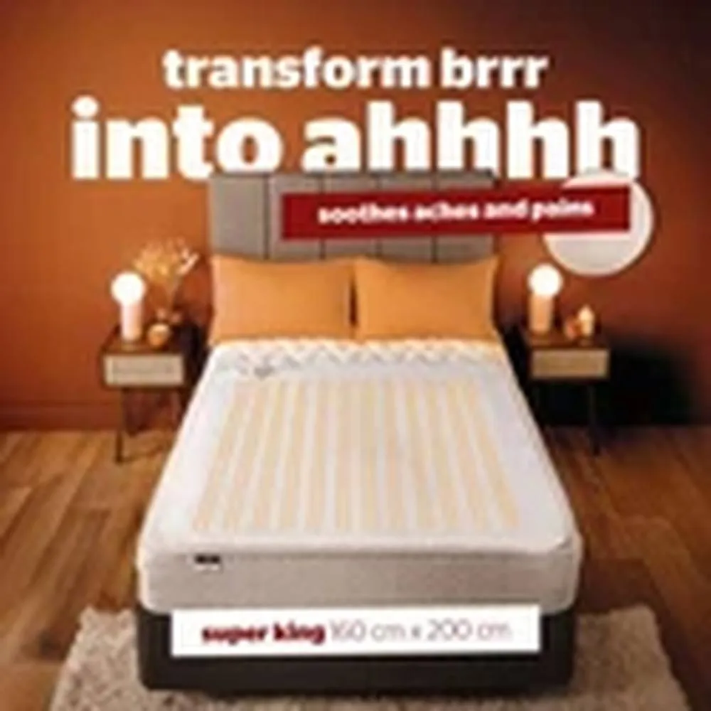 EONLION Winter Warmer Electric Blanket Heated Under Blanket Super King in White