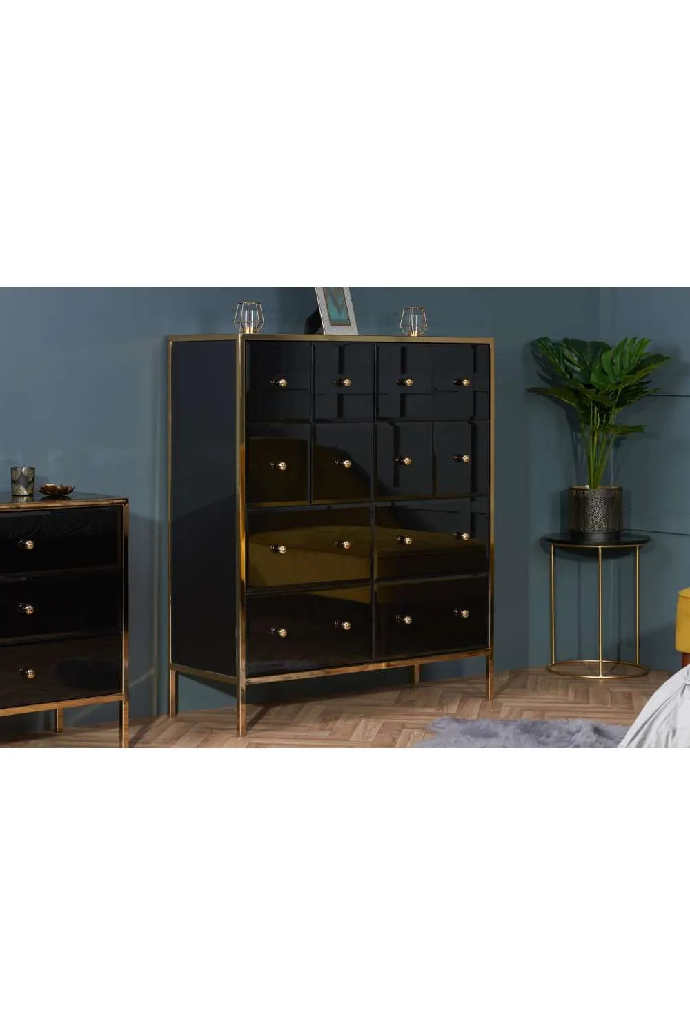 Birlea Fenwick Merchant Chest Black & Gold 2
