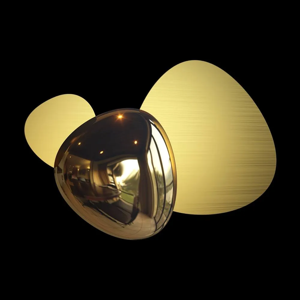 Netlighting Jack stone Modern Integrated LED Wall Lamp Gold 3000K 2