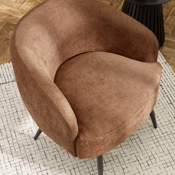 Dahlia Faux Linen Accent Chair 3