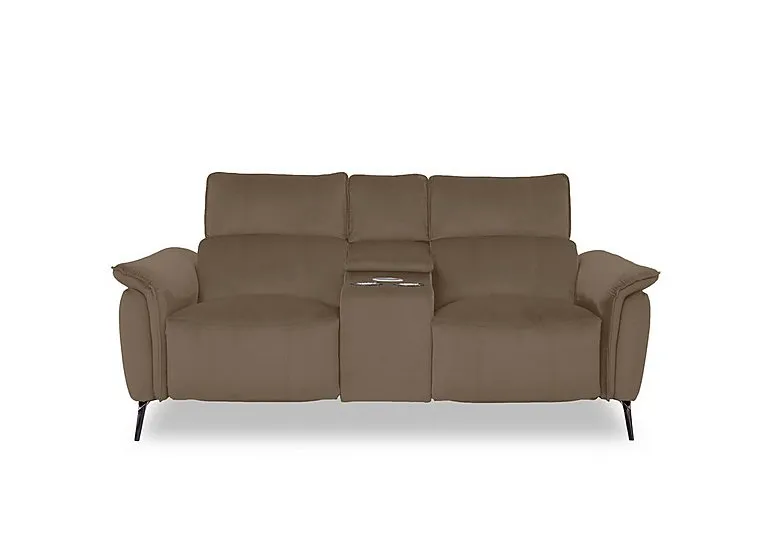 Jude Fabric 2 Seater Power Recliner Sofa with Smart Console, Power Headrests and Power Lumbar - Opulence Cedar
