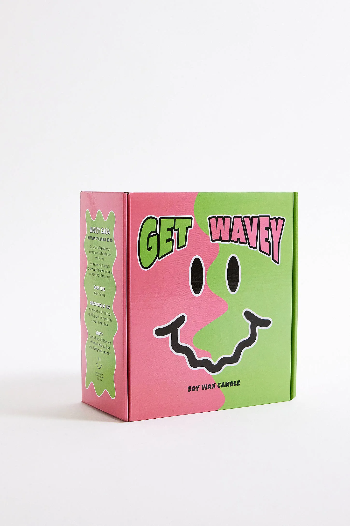 Wavey Casa Yellow & Black Get Wavey Candle - Yellow 11cm x 11cm x 4cm 3