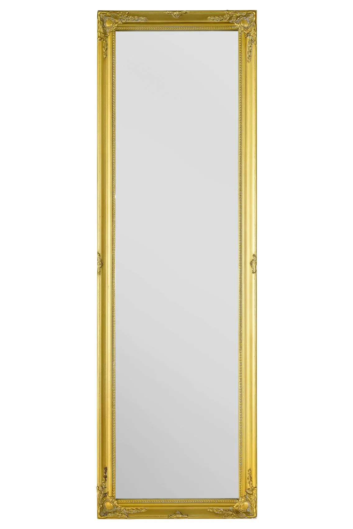 MirrorOutlet Fraser Gold Beaded Dress Mirror 122cm x 41cm 2
