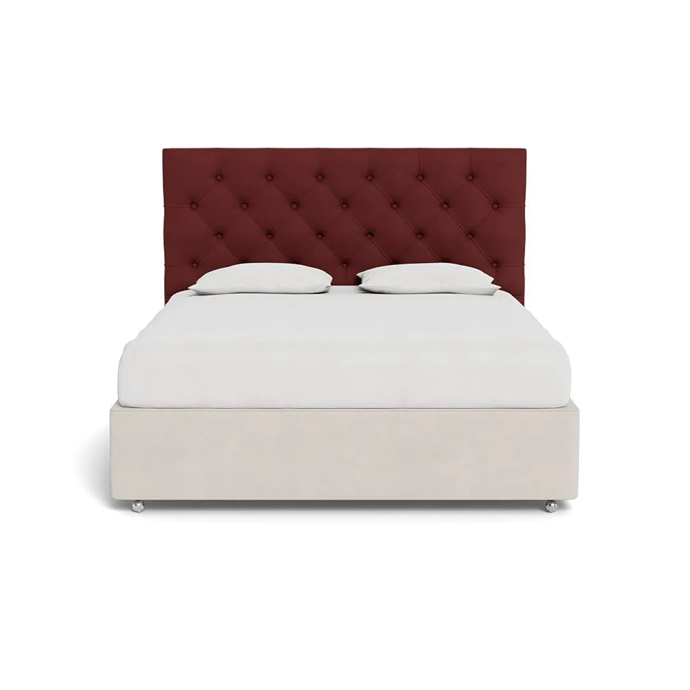 Heal's Balmoral Headboard (Lift Storage) Super King Capelo Linen-Cotton Etruscan Red