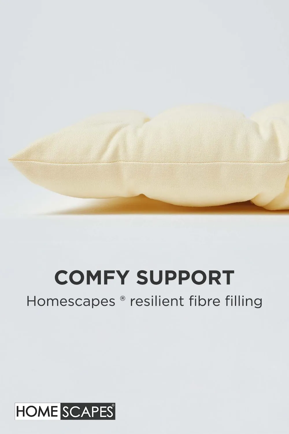 Homescapes Garden Bench Cushion Luxury 2 Seater Cotton Indoor Outdoor Pad, 108 x 42cm in Cream 4