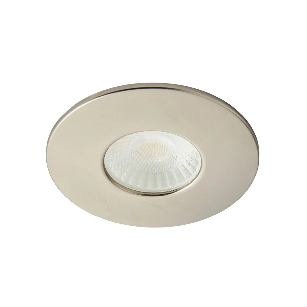 Nate Fixed Fire Rated LED IP65 Downlight, Satin Nickel 1