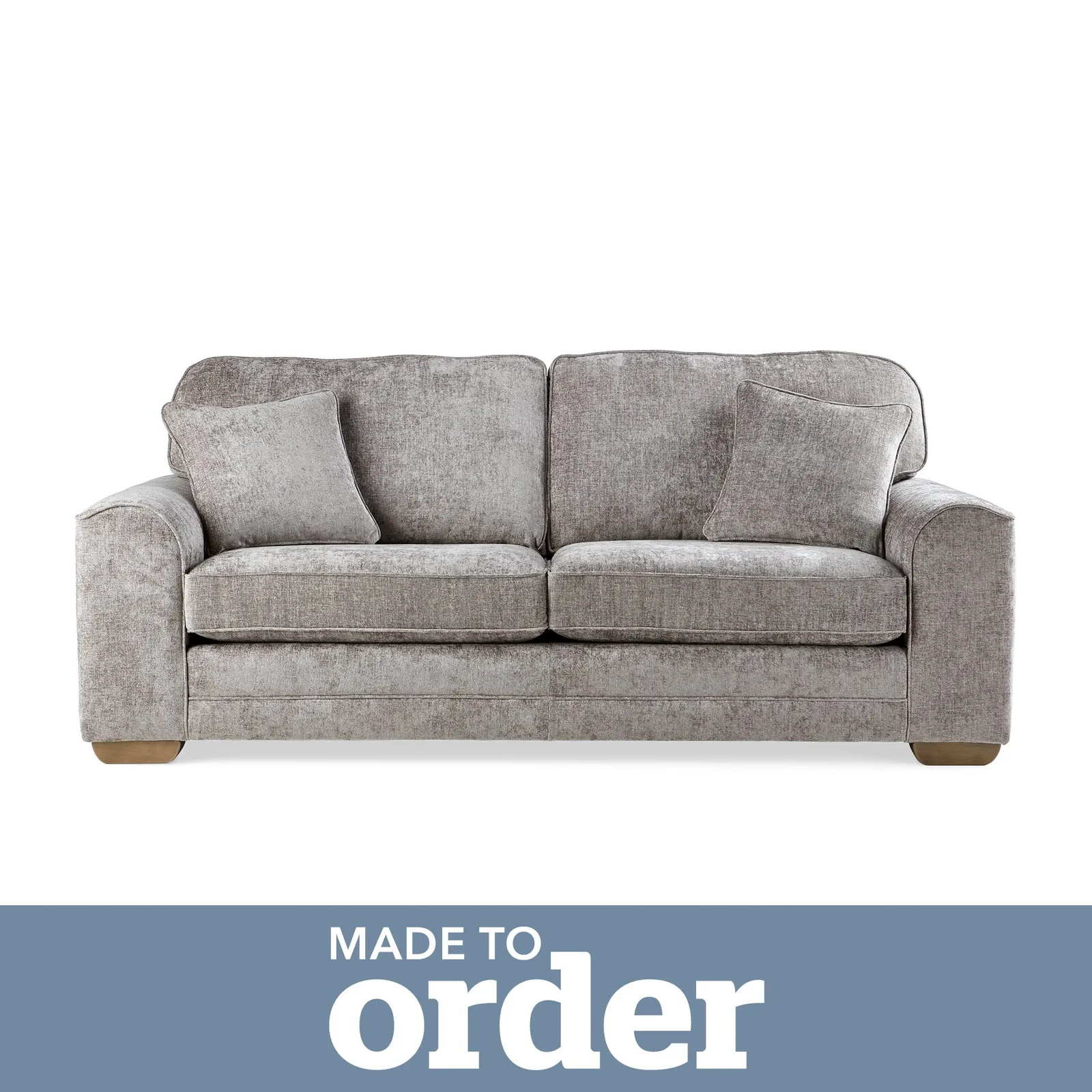 Morello 3 Seater Sofa Luxury Chenille Premium Chenille Grey