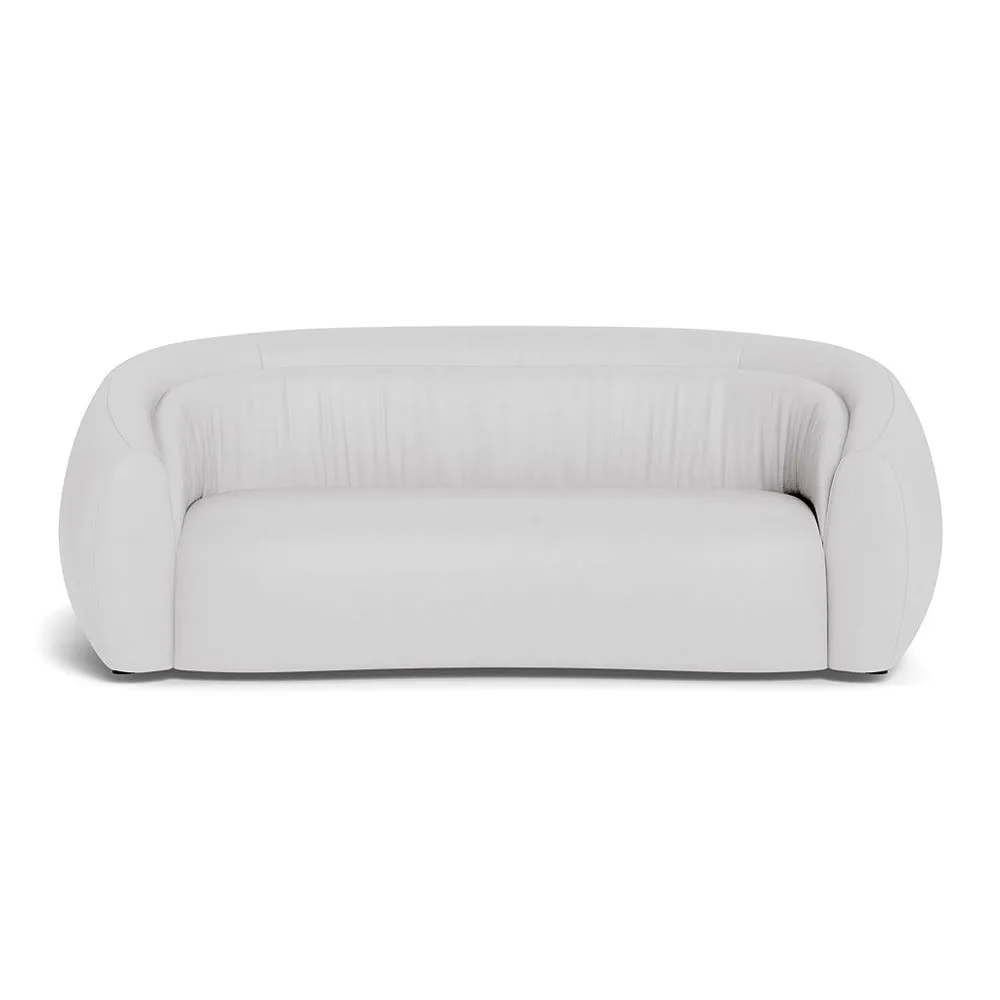 Heal's Flora 3 Seater Sofa Grain Leather White 1