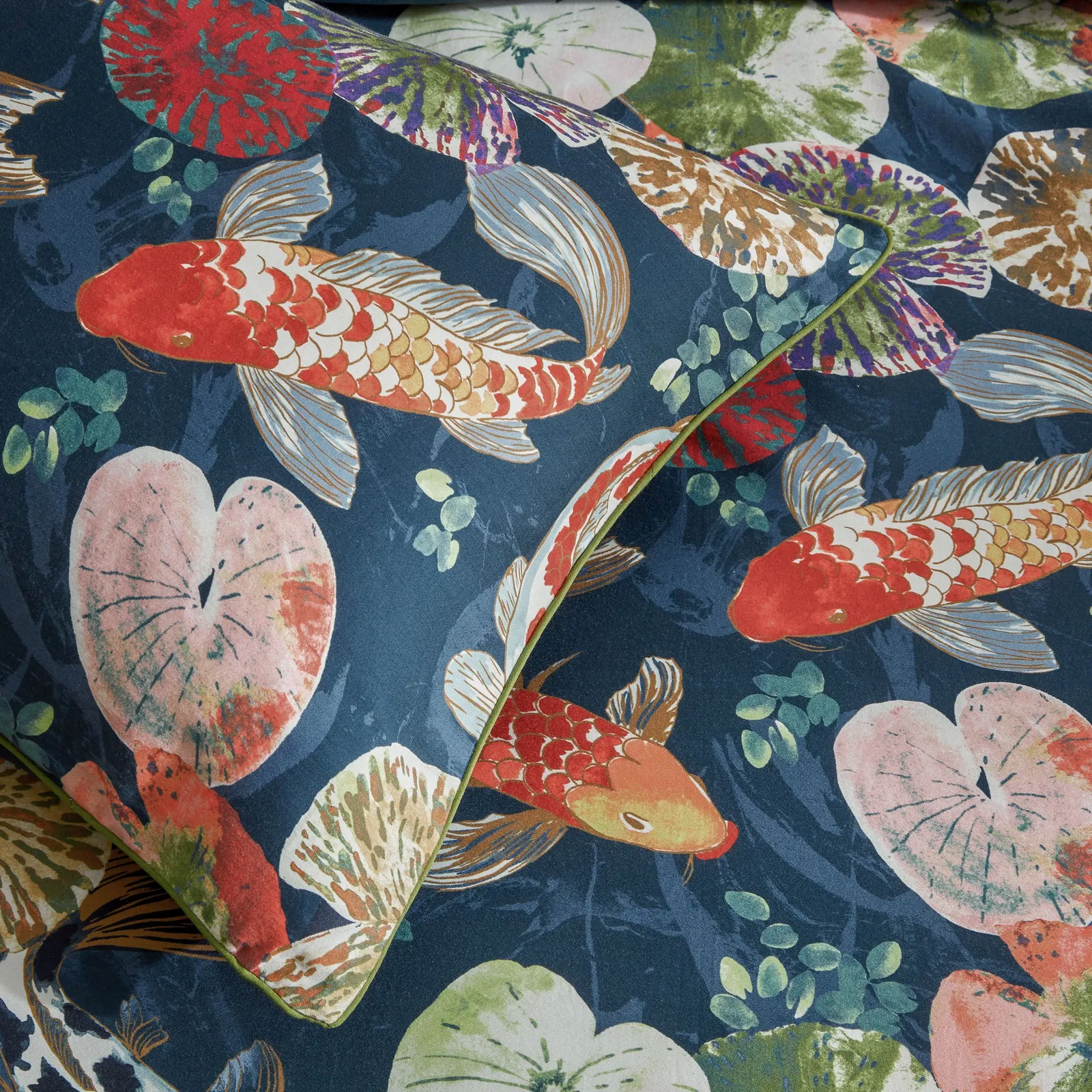 Paoletti Koi Pond Reversible Pillowcase Pair in Blue 2