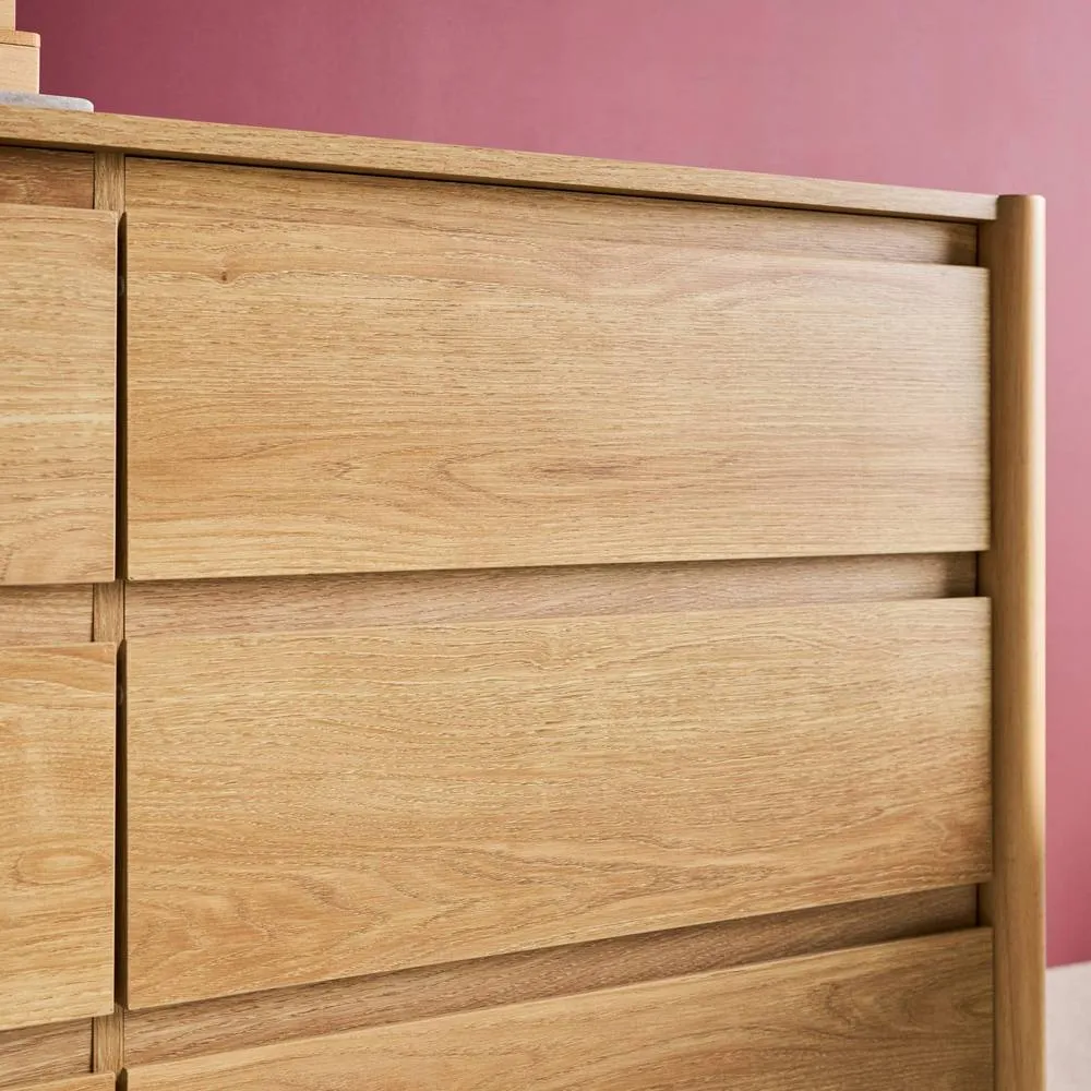 sweeek Wood decor chest with 6 drawers in Beige 6