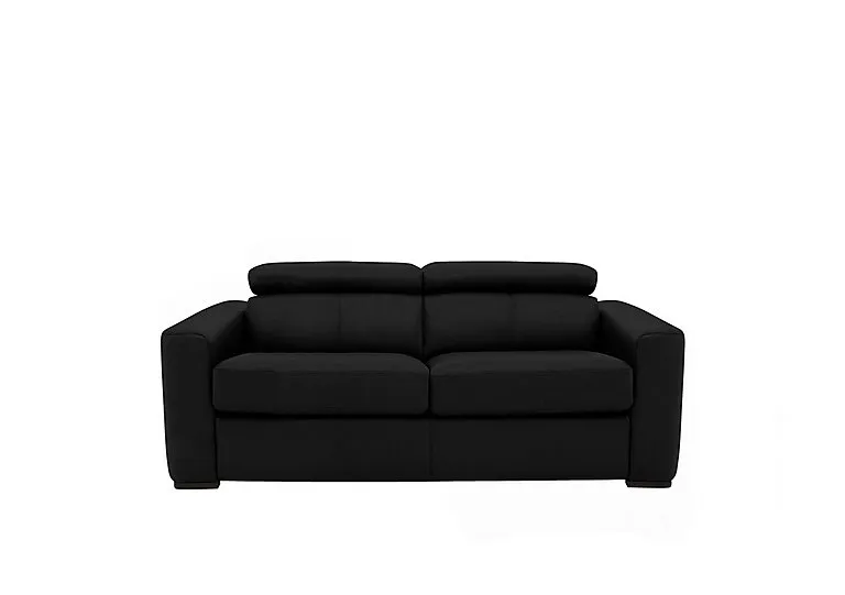 Infinity 2 Seater Leather Sofa - Classic Black