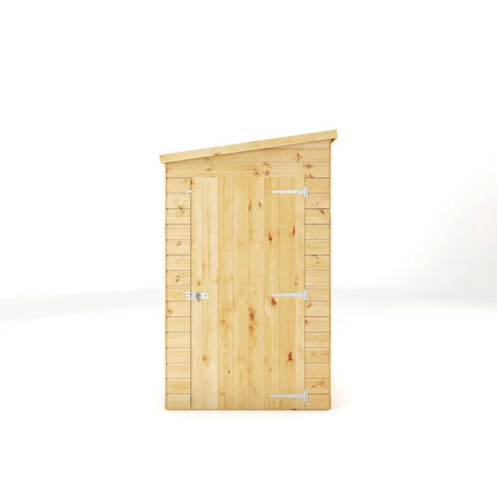 Mercia 4 x 4 Feet Modular Shiplap Pent - Wood - L134 x W127.9 x H203.3 cm in Light Brown 4