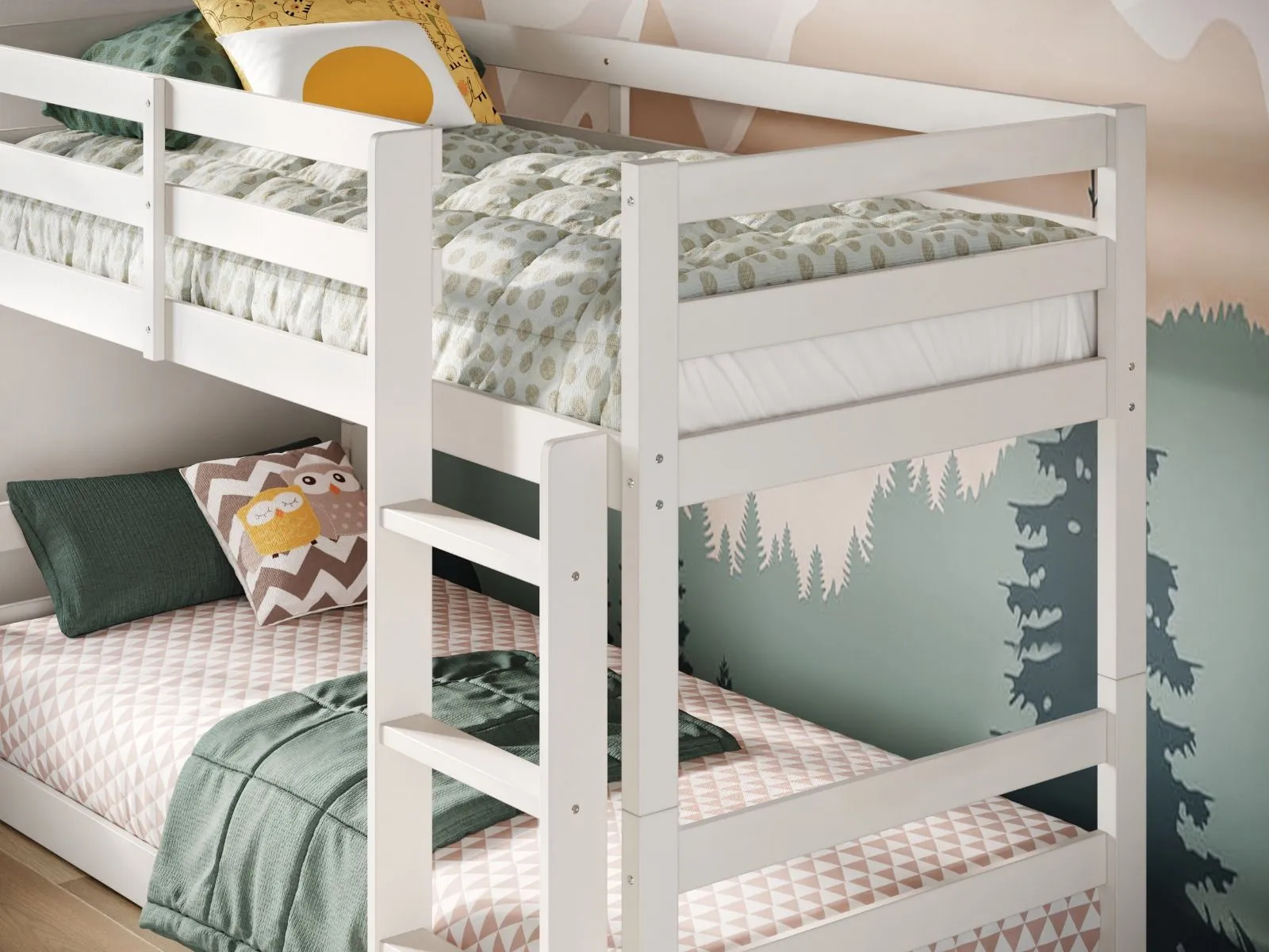 Flair Shasha Low Shorty Bunk Bed in White 5