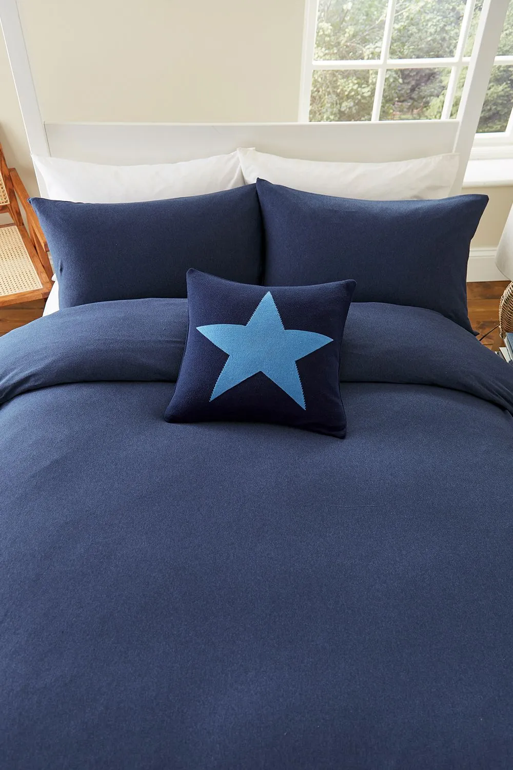 Helena Springfield 'Jersey' Cotton Duvet Cover Set in Navy 3
