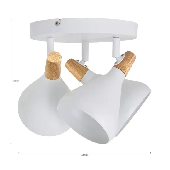 Elements Wolston 3 Light Semi Flush Spotlight 4