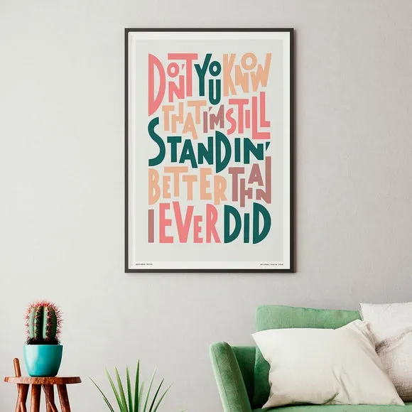 Sketchbook Design I'm Still Standing Framed Print 2