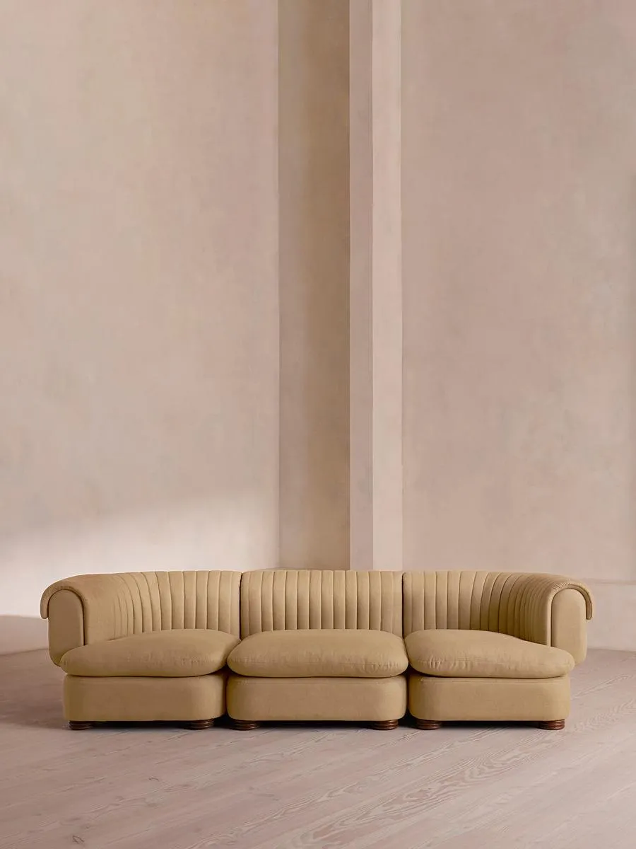 Rava Modular Sofa, Four Seater, Linen, Wheat