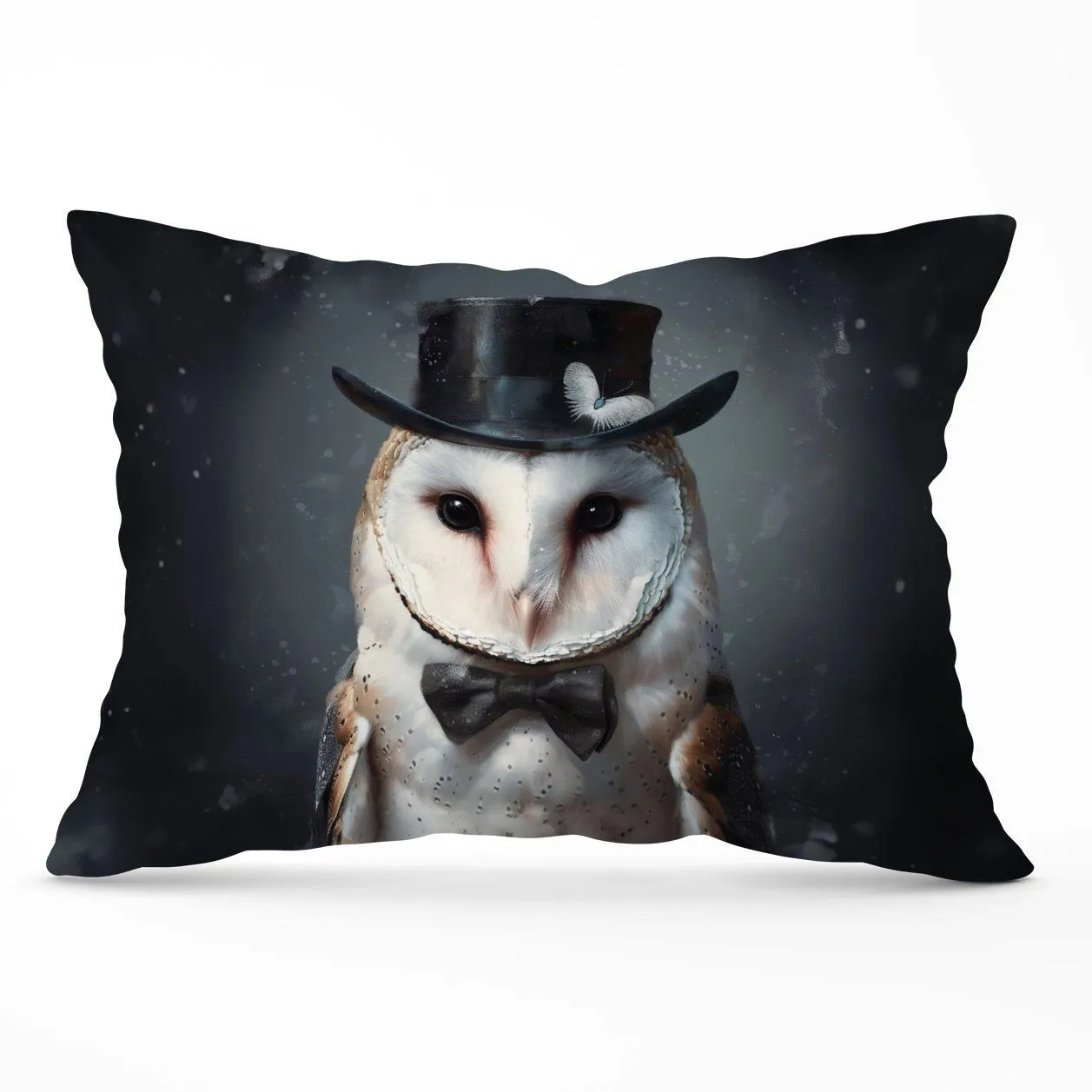 Warren Reed - Designer Owl In A Top Hat Cushions