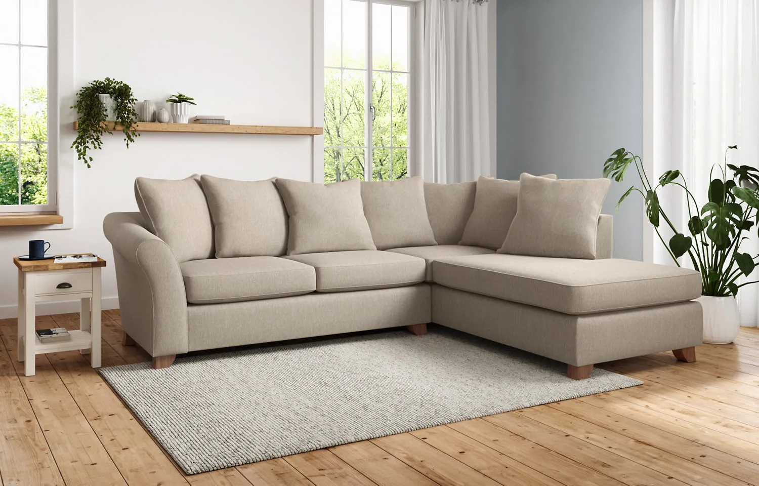 M&S Abbey Scatterback Corner Chaise Sofa (Right-Hand)