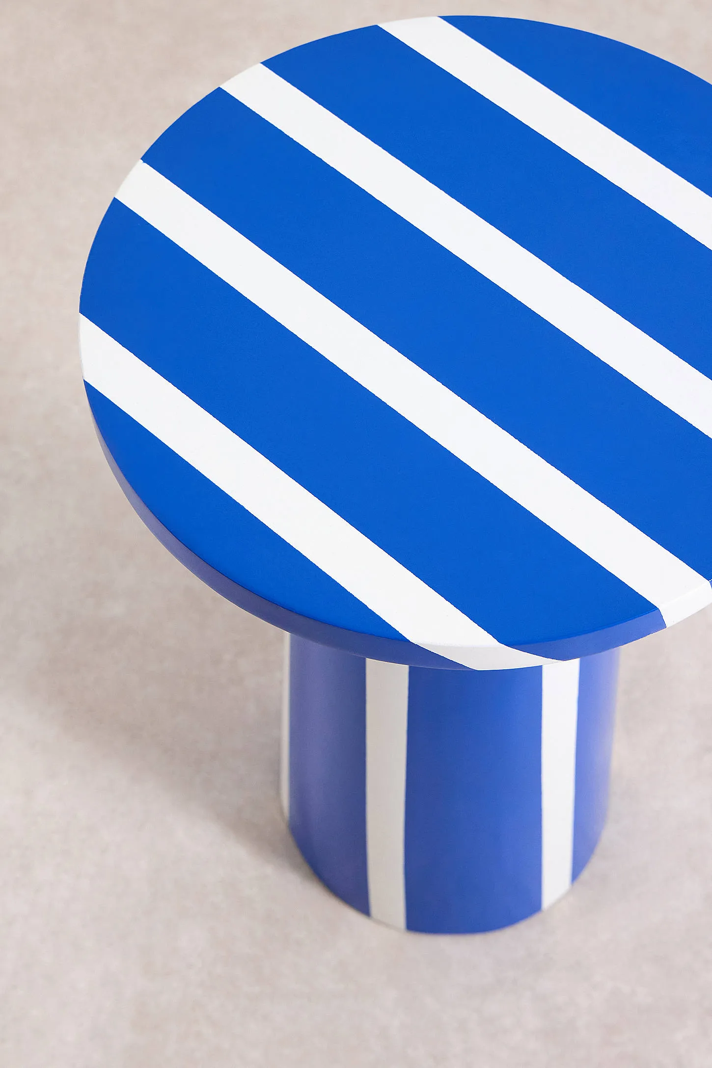 Striped Side Table - Blue 5