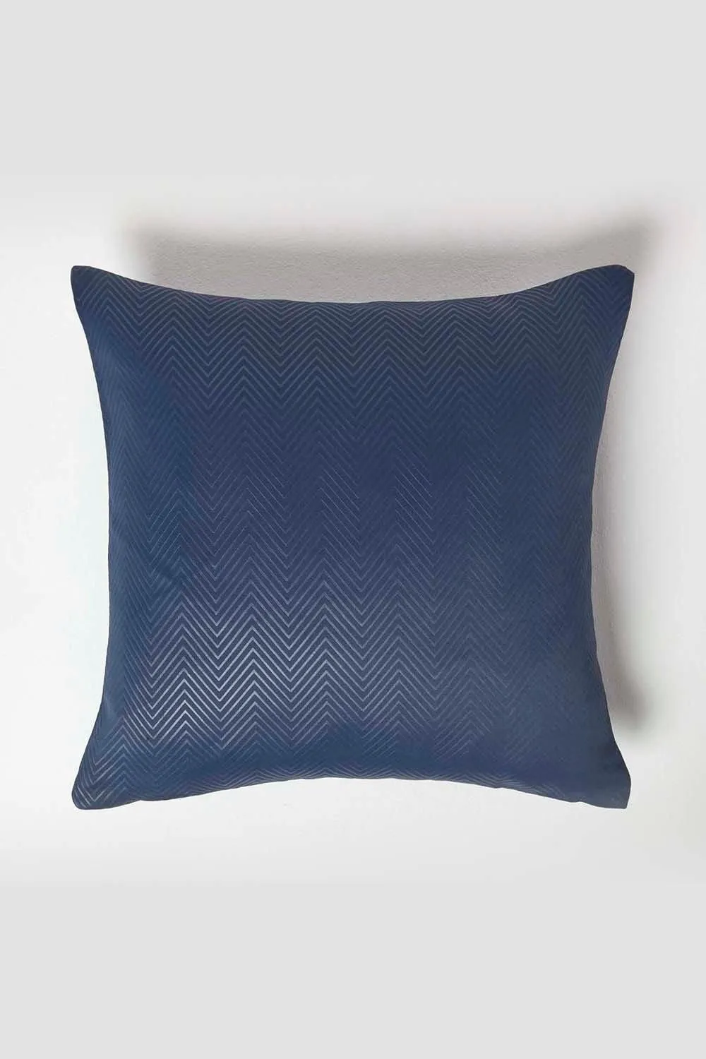 Homescapes Herringbone Cushion Cover in Navy 1