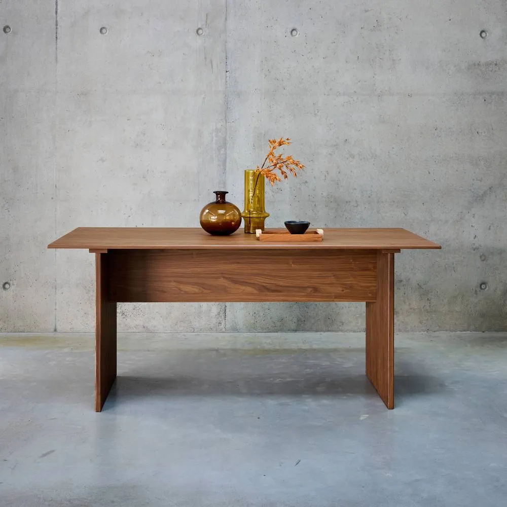sweeek Rectangular dining table, carved wood effect, seats 4-6, 170cm in Dark Brown 4