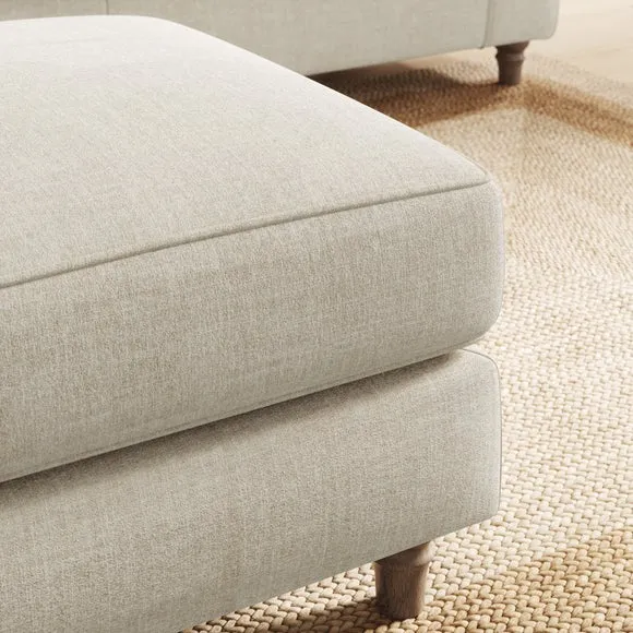 Flori Tonal Plush Chenille Footstool 5